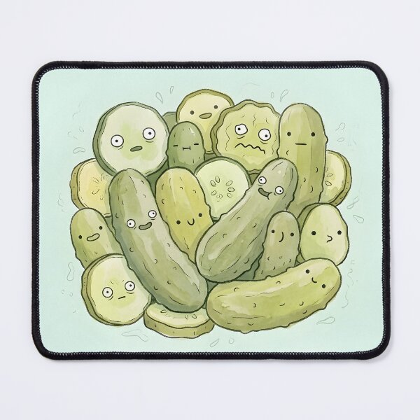 Item preview, Cute Pickle Slices Kawaii Dill Pickle Food Illustration designed and sold by DuckOddity.