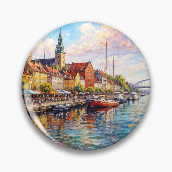 Item preview, A painting of Aalborg, Denmark – A Beautiful City in Europe. designed and sold by GalleryKauffeld.
