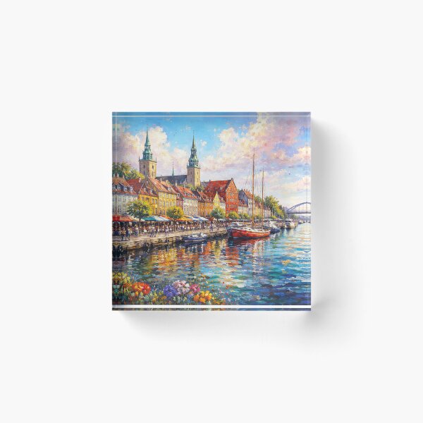Item preview, A painting of Aalborg, Denmark – A Beautiful City in Europe. designed and sold by GalleryKauffeld.
