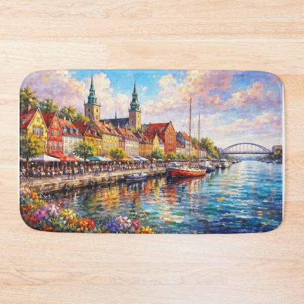 Item preview, A painting of Aalborg, Denmark – A Beautiful City in Europe. designed and sold by GalleryKauffeld.
