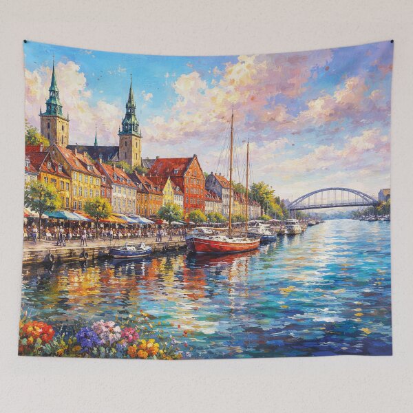 Item preview, A painting of Aalborg, Denmark – A Beautiful City in Europe. designed and sold by GalleryKauffeld.