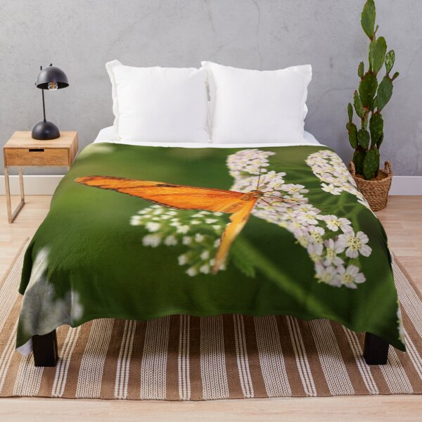 Item preview, Orange Julia Butterfly on Blushing Yarrow designed and sold by Kimberly Palmer.