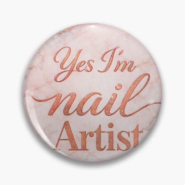 Item preview, Yes I’m a Nail Artist – Elegant Pink Marble Rose Gold Nail Tech Design designed and sold by Lalala cute.
