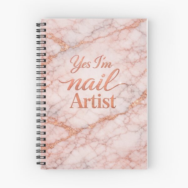 Item preview, Yes I’m a Nail Artist – Elegant Pink Marble Rose Gold Nail Tech Design designed and sold by Lalala cute.
