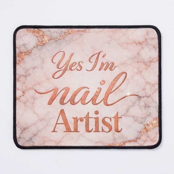 Item preview, Yes I’m a Nail Artist – Elegant Pink Marble Rose Gold Nail Tech Design designed and sold by Lalala cute.