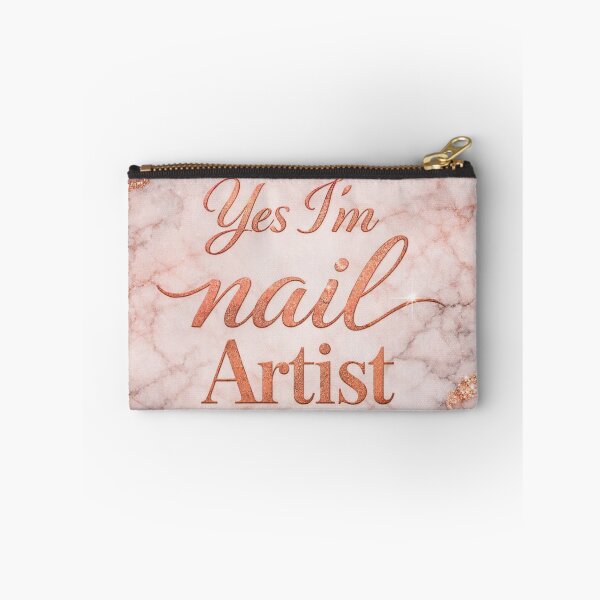 Item preview, Yes I’m a Nail Artist – Elegant Pink Marble Rose Gold Nail Tech Design designed and sold by Lalala cute.