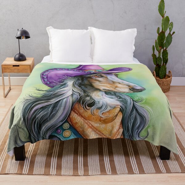 Item preview, Afghan Hound Cowgirl designed and sold by prettykaler.