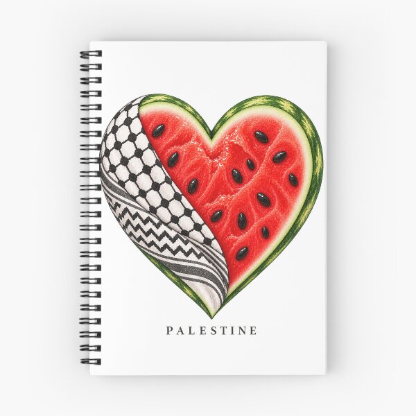 Item preview, Palestine Watermelon Keffiyeh Heart designed and sold by Doodle Souq.