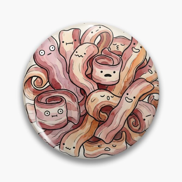 Item preview, Cute Crispy Bacon Kawaii Breakfast Food Illustration designed and sold by DuckOddity.
