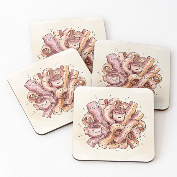 Item preview, Cute Crispy Bacon Kawaii Breakfast Food Illustration designed and sold by DuckOddity.