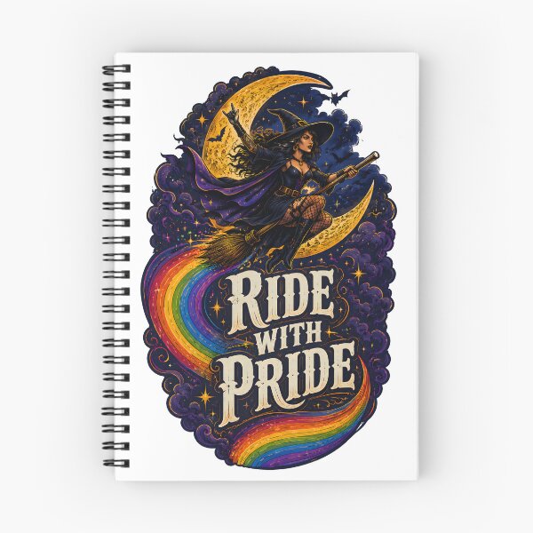 Item preview, Ride With Pride - Witchy LGBTQ Rainbow designed and sold by Travelslightly.