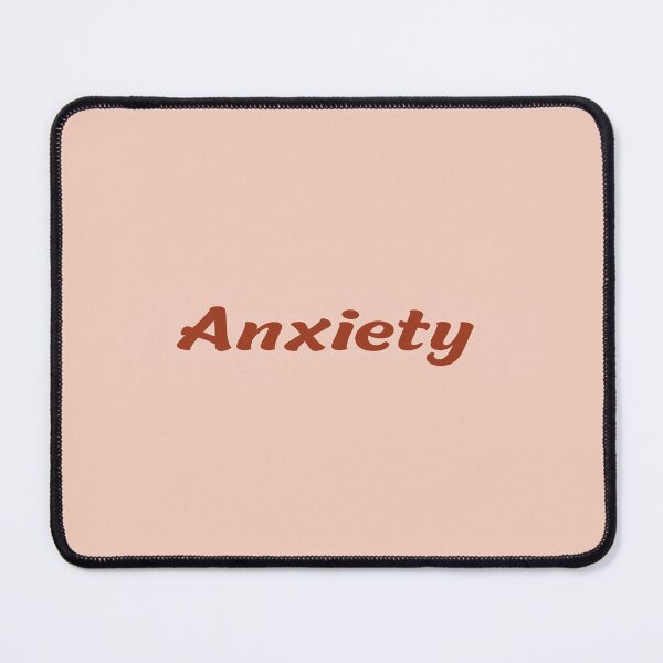 Item preview, Anxiety – Bold typographic design in terracotta on a pastel background designed and sold by Kokorolab.
