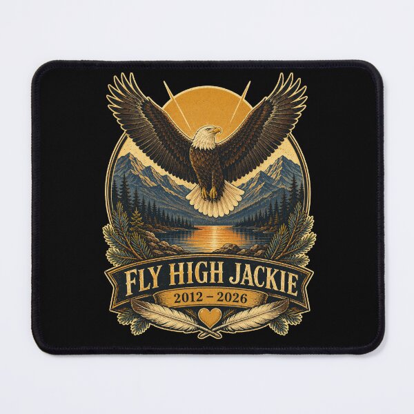 Item preview, Fly High Jackie 2012–2026 Bald Eagle Memorial Tribute designed and sold by NoeValdric.