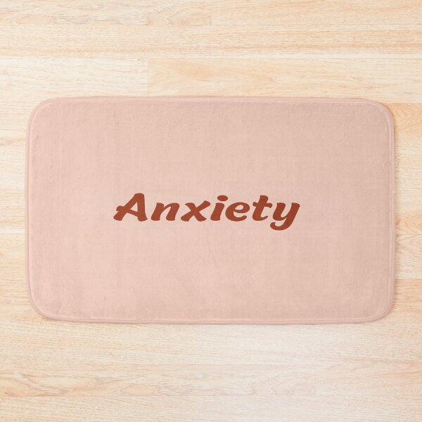 Item preview, Anxiety – Bold typographic design in terracotta on a pastel background designed and sold by Kokorolab.
