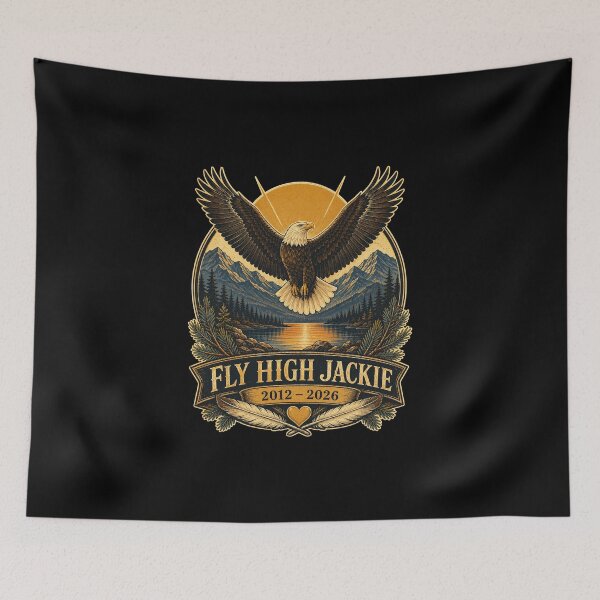 Item preview, Fly High Jackie 2012–2026 Bald Eagle Memorial Tribute designed and sold by NoeValdric.