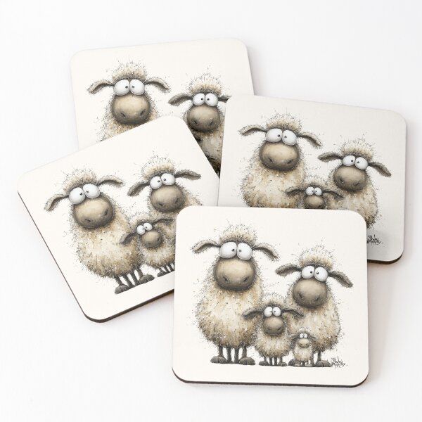 Item preview, Gorgeous Sheep ' The Snowball Family ’ BY SHiRLeY MacARTHuR designed and sold by Shirley MacArthur Art.