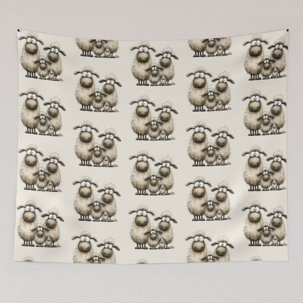 Item preview, Gorgeous Sheep ' The Snowball Family ’ BY SHiRLeY MacARTHuR designed and sold by Shirley MacArthur Art.
