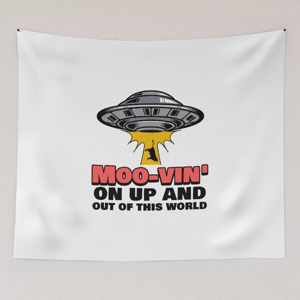 Item preview, Moo-vin UFO Abduction   designed and sold by chatzous.