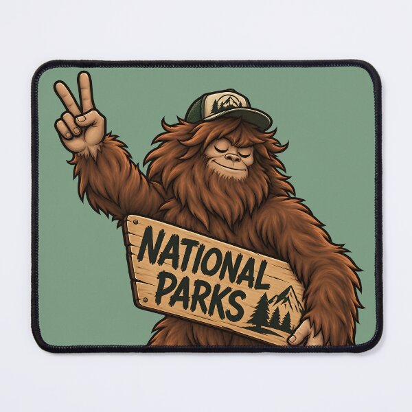 Item preview, National Parks Bigfoot Sasquatch – Funny Hiking Camping Outdoors designed and sold by WAUZ.
