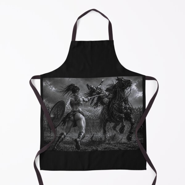 Item preview, Spartan Warrior vs Mounted Champion – Black & White Battle Art designed and sold by Ancient-Era.