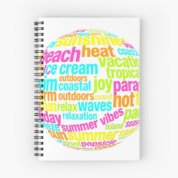 Item preview, Summer Sphere Word Cloud – Tropical Vibes Glow Tee designed and sold by AIClothingUK.