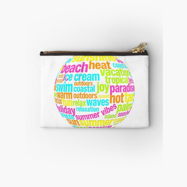 Item preview, Summer Sphere Word Cloud – Tropical Vibes Glow Tee designed and sold by AIClothingUK.