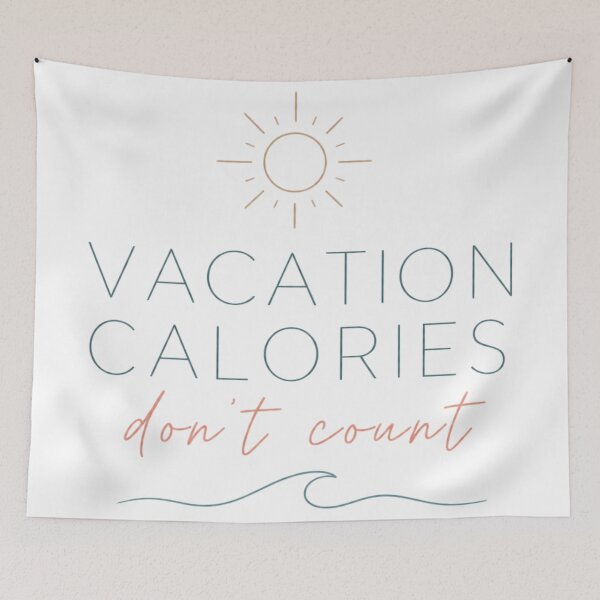 Item preview, Vacation Calories Don't Count | Funny Beach Holiday Foodie T-Shirt designed and sold by rushaib.
