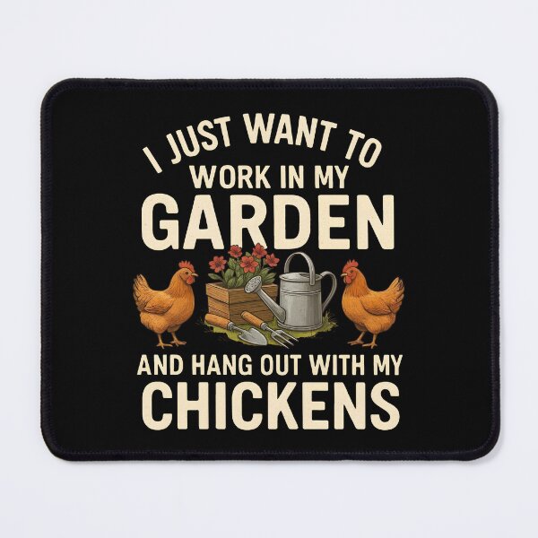 Item preview, I Just Want To Work In My Garden And Hang Out With My Chickens Funny Vintage  designed and sold by Photo-Sphere101.