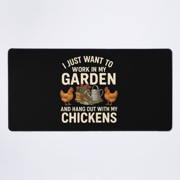 Item preview, I Just Want To Work In My Garden And Hang Out With My Chickens Funny Vintage designed and sold by Photo-Sphere101.