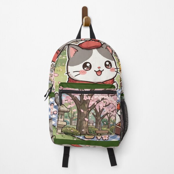 Item preview, Kawaii Cats Sakura Picnic Ueno Park Japan - Freda and Junior Hanami designed and sold by MAISON SYLVIE.
