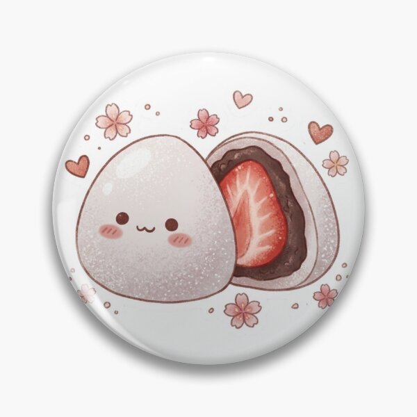 Item preview, Sweet Strawberry Daifuku Mochi - Kawaii Japanese Treat Sticker designed and sold by 0Zetgest.