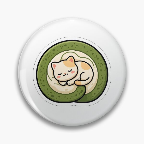 Item preview, Matcha Swiss Roll Cat - Cute Bakery Food Animal Sticker designed and sold by SimpleP.