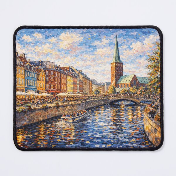 Item preview, Aarhus in Denmark painting – A Beautiful City in Europe. designed and sold by GalleryKauffeld.