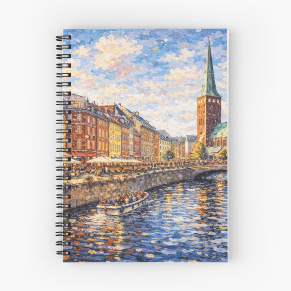Item preview, Aarhus in Denmark painting – A Beautiful City in Europe. designed and sold by GalleryKauffeld.