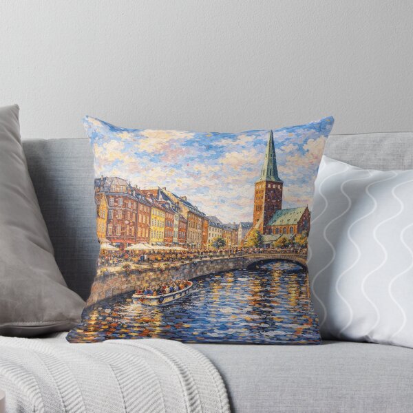 Item preview, Aarhus in Denmark painting – A Beautiful City in Europe. designed and sold by GalleryKauffeld.