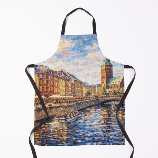 Item preview, Aarhus in Denmark painting – A Beautiful City in Europe. designed and sold by GalleryKauffeld.