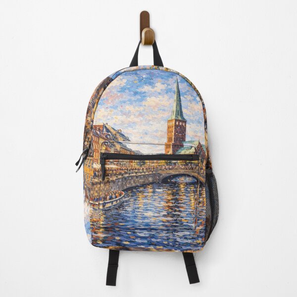 Item preview, Aarhus in Denmark painting – A Beautiful City in Europe. designed and sold by GalleryKauffeld.