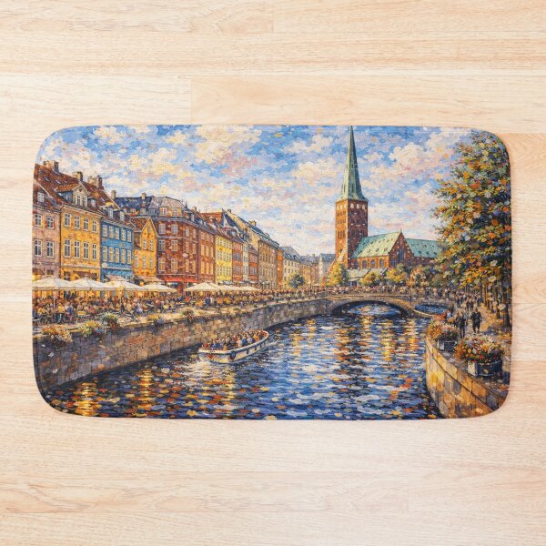 Item preview, Aarhus in Denmark painting – A Beautiful City in Europe. designed and sold by GalleryKauffeld.