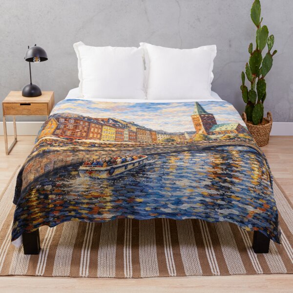 Item preview, Aarhus in Denmark painting – A Beautiful City in Europe. designed and sold by GalleryKauffeld.