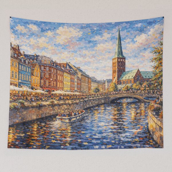 Item preview, Aarhus in Denmark painting – A Beautiful City in Europe. designed and sold by GalleryKauffeld.
