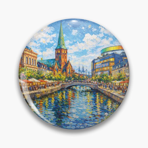 Item preview, A painting of Aarhus, Denmark – A Beautiful City in Europe. designed and sold by GalleryKauffeld.