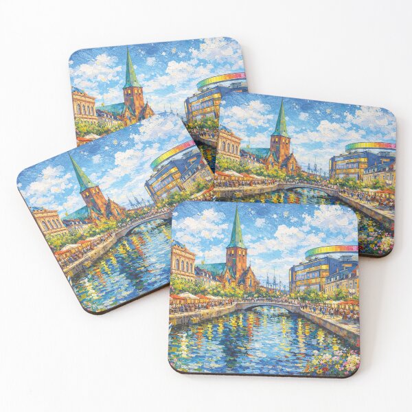 Item preview, A painting of Aarhus, Denmark – A Beautiful City in Europe. designed and sold by GalleryKauffeld.