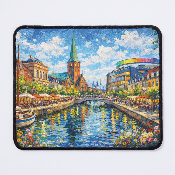 Item preview, A painting of Aarhus, Denmark – A Beautiful City in Europe. designed and sold by GalleryKauffeld.
