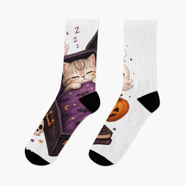 Item preview, Sleepy Halloween Cat Nap designed and sold by Moochie Studios.