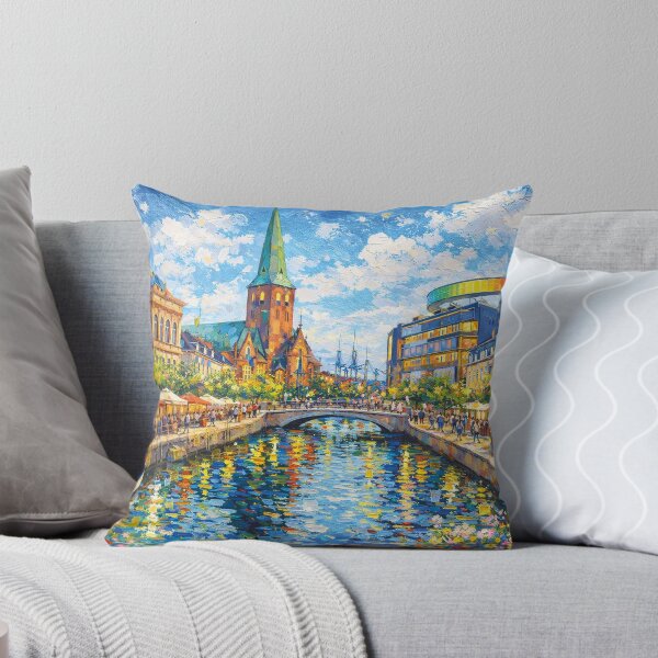 Item preview, A painting of Aarhus, Denmark – A Beautiful City in Europe. designed and sold by GalleryKauffeld.