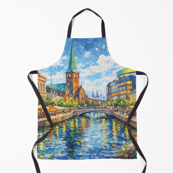 Item preview, A painting of Aarhus, Denmark – A Beautiful City in Europe. designed and sold by GalleryKauffeld.