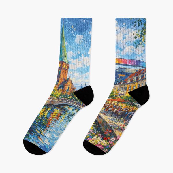 Item preview, A painting of Aarhus, Denmark – A Beautiful City in Europe. designed and sold by GalleryKauffeld.