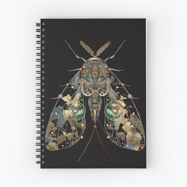 Item preview, Biomechanical Moth Art - Steampunk Clockwork Design designed and sold by STATIC SOUL.