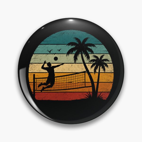 Item preview, Retro Beach Volleyball Sunset Palm Trees Vintage Sports designed and sold by Moizento.