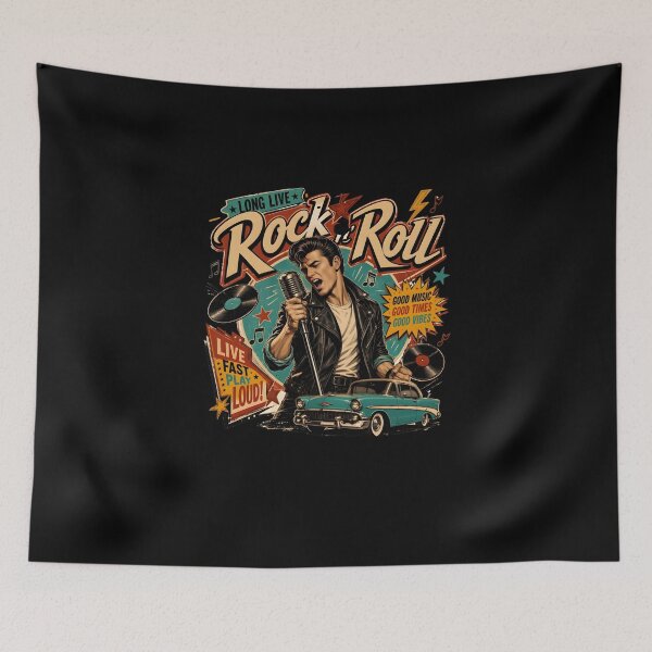 Item preview, Vintage Long Live Rock 'n' Roll designed and sold by interdesigner.